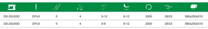 Зигзагообразная швейная машина DS-20U93D.3