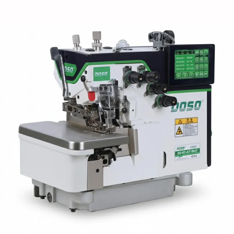 Шаговая сверхскоростная дифференциальная четырехниточная оверлочная машина с автоматической обрезкой нити Doso S6-4T-AT-BUT.3